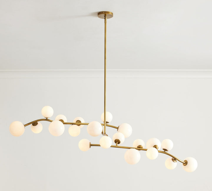 Quinn Milk Glass Chandelier