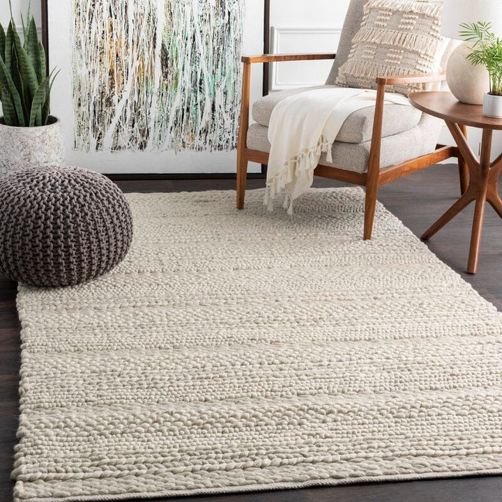 Othello Handmade Flatweave Wool Ivory Area Rug-2'6''x10'