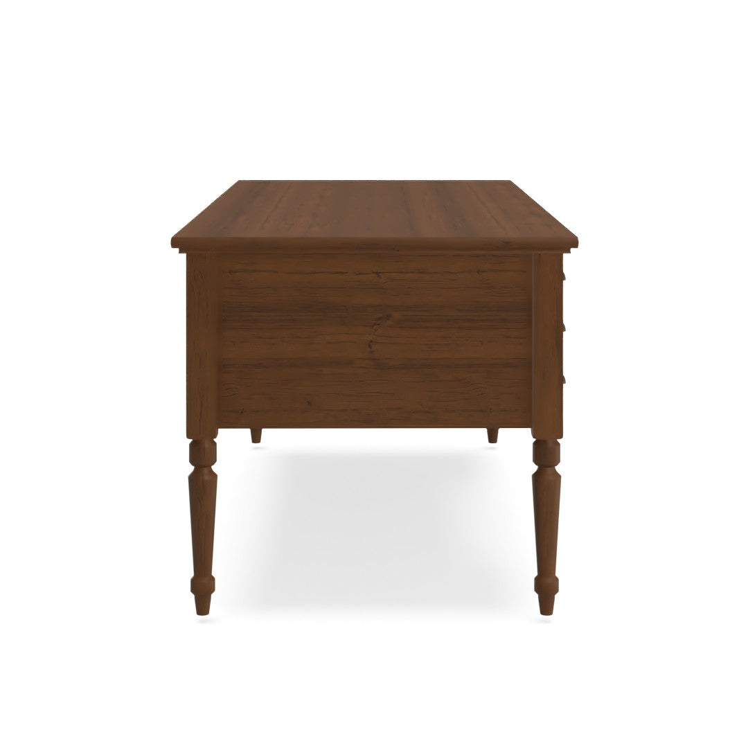 Printers Keyhole Desk with Drawers