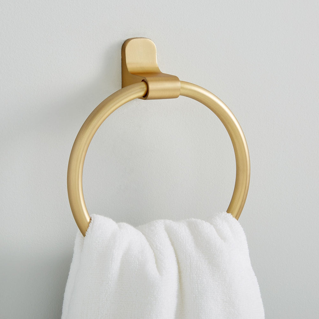 Mid Century Contour Bathroom Hardware-Towel Ring