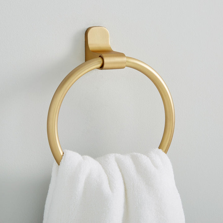 Mid Century Contour Bathroom Hardware-Towel Ring