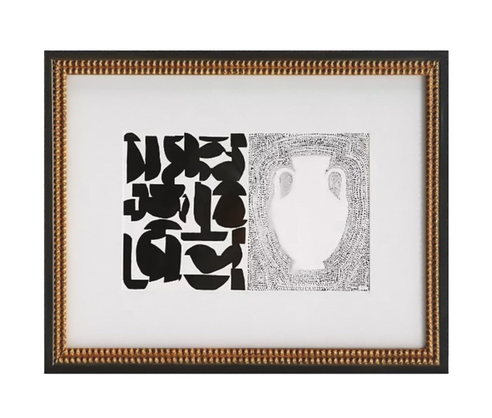 Geometric And Greek Vase Wall Art With Frame