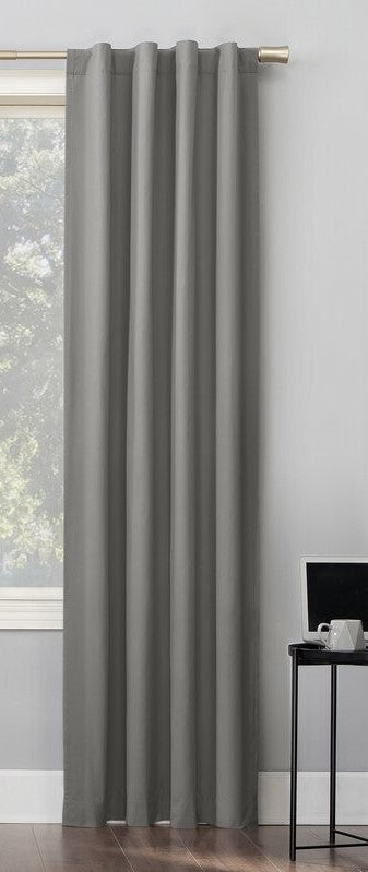 Solid Max Blackout Thermal Rod Pocket Single Curtain Panel