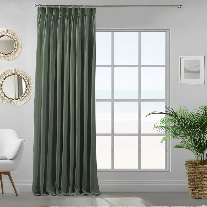Double Pinch Pleat Single Curtain Panel