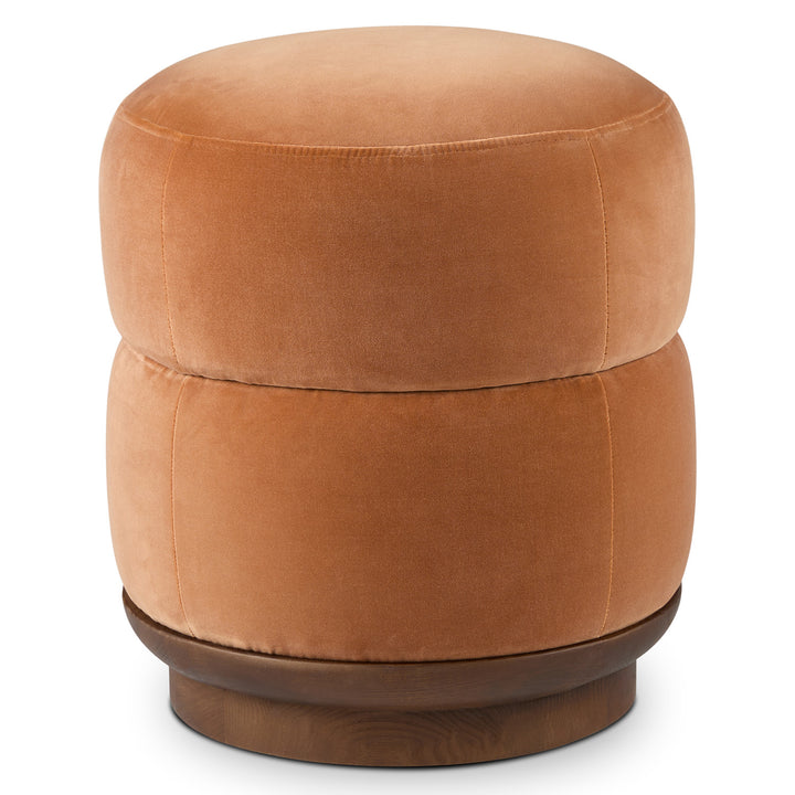 Pica Velvet Ottoman Plush Pacific Rust
