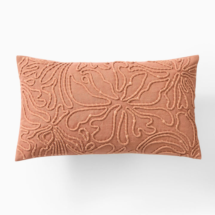 Corded Floral Pillow Cover