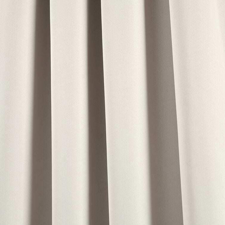 Exmouth Solid Color Blackout Rod Pocket Curtain Panels  (Set of 2) - 108"