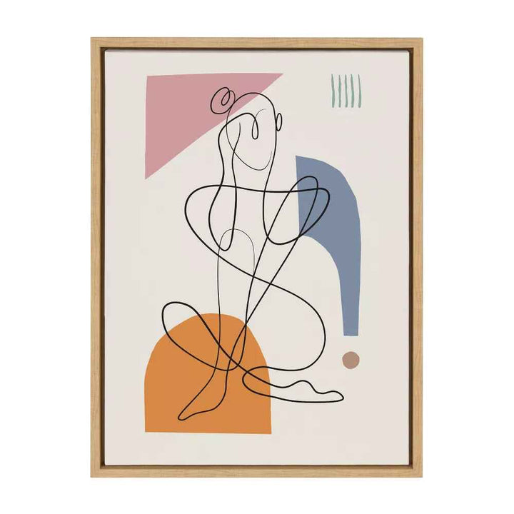 Sylvie Thinking Of You Framed Canvas by Rachel Lee-18"x24"