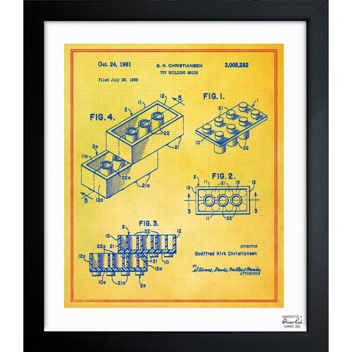 Lego Toy Building Brick 1961 Framed Graphic Art