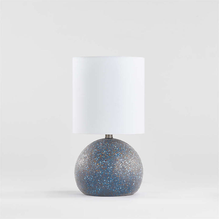 Dark Blue Terrazzo Kids Table Lamp