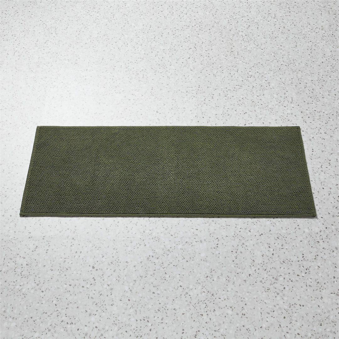 En Pointe Organic Cotton Green Bath Runner Rug-24"x60"