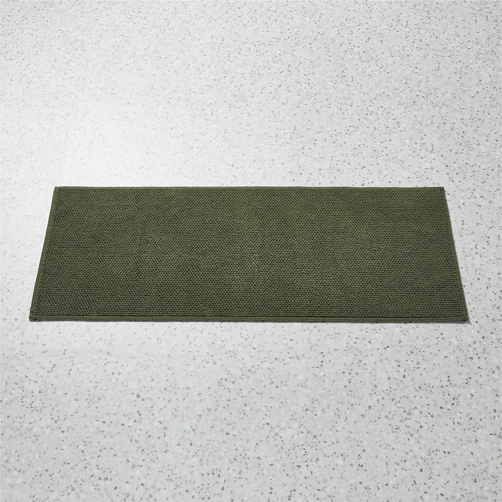 En Pointe Organic Cotton Green Bath Runner Rug-24"x60"