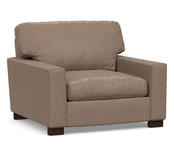 Turner Square Arm Leather Armchair