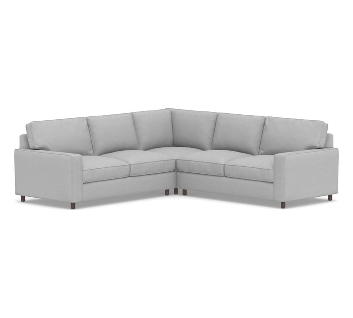 PB Comfort Square Arm 3-Piece L-Shaped Sectional