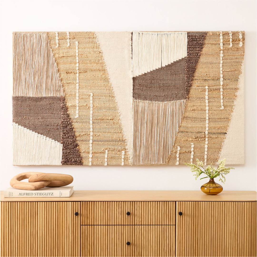 Terra Natural Fiber Mosaic Dimensional Wall Art