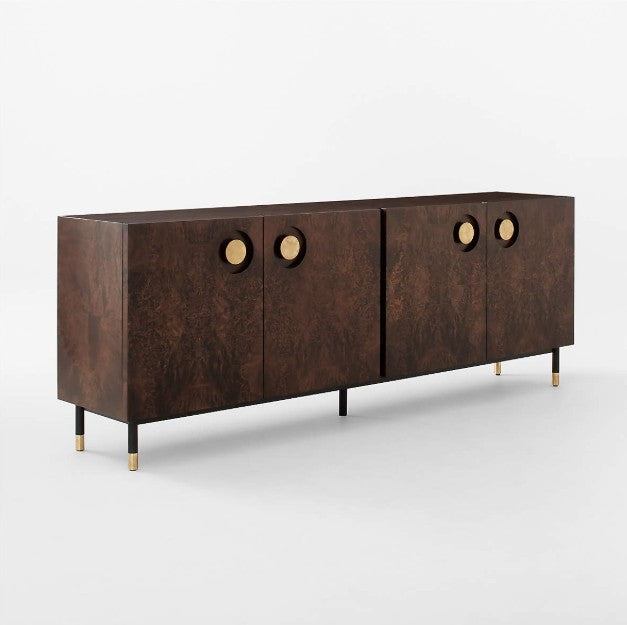Carbon 82 Brown Burl Wood Media Console