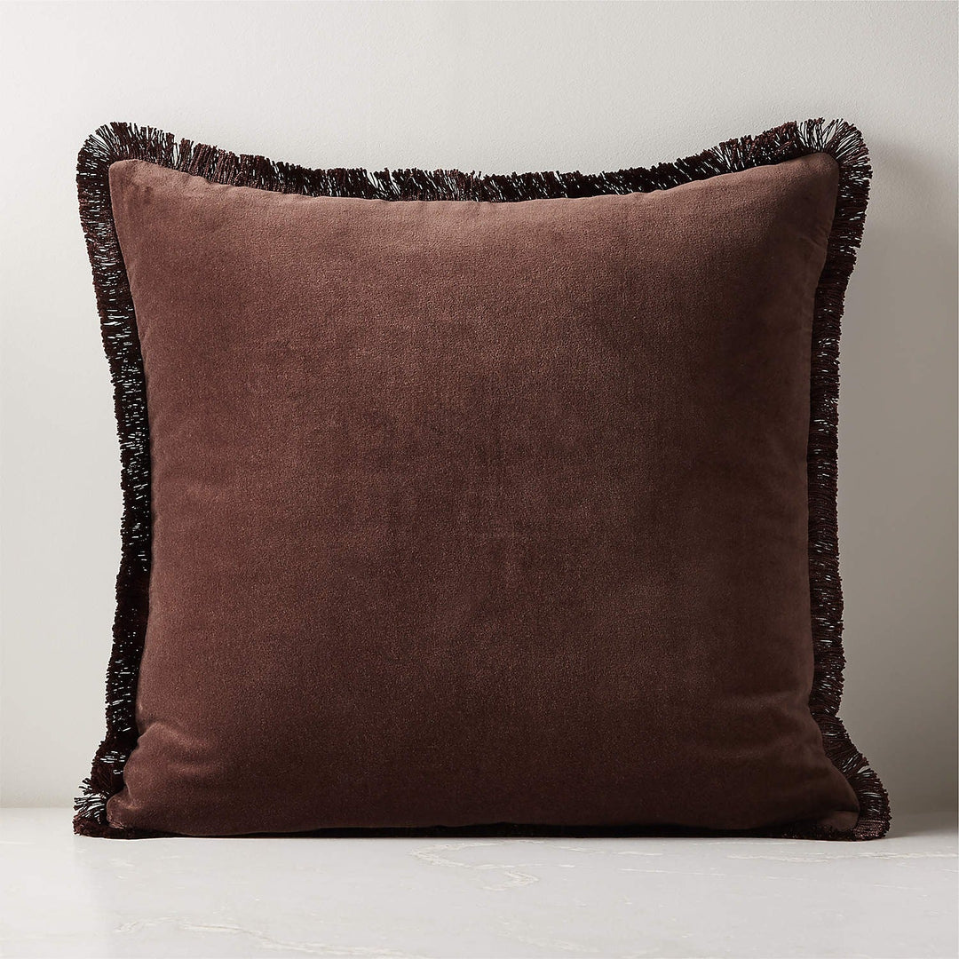 BETTIE CHOCOLATE BROWN THROW PILLOW