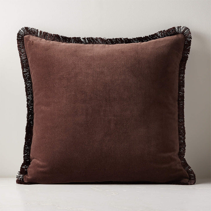 BETTIE CHOCOLATE BROWN THROW PILLOW