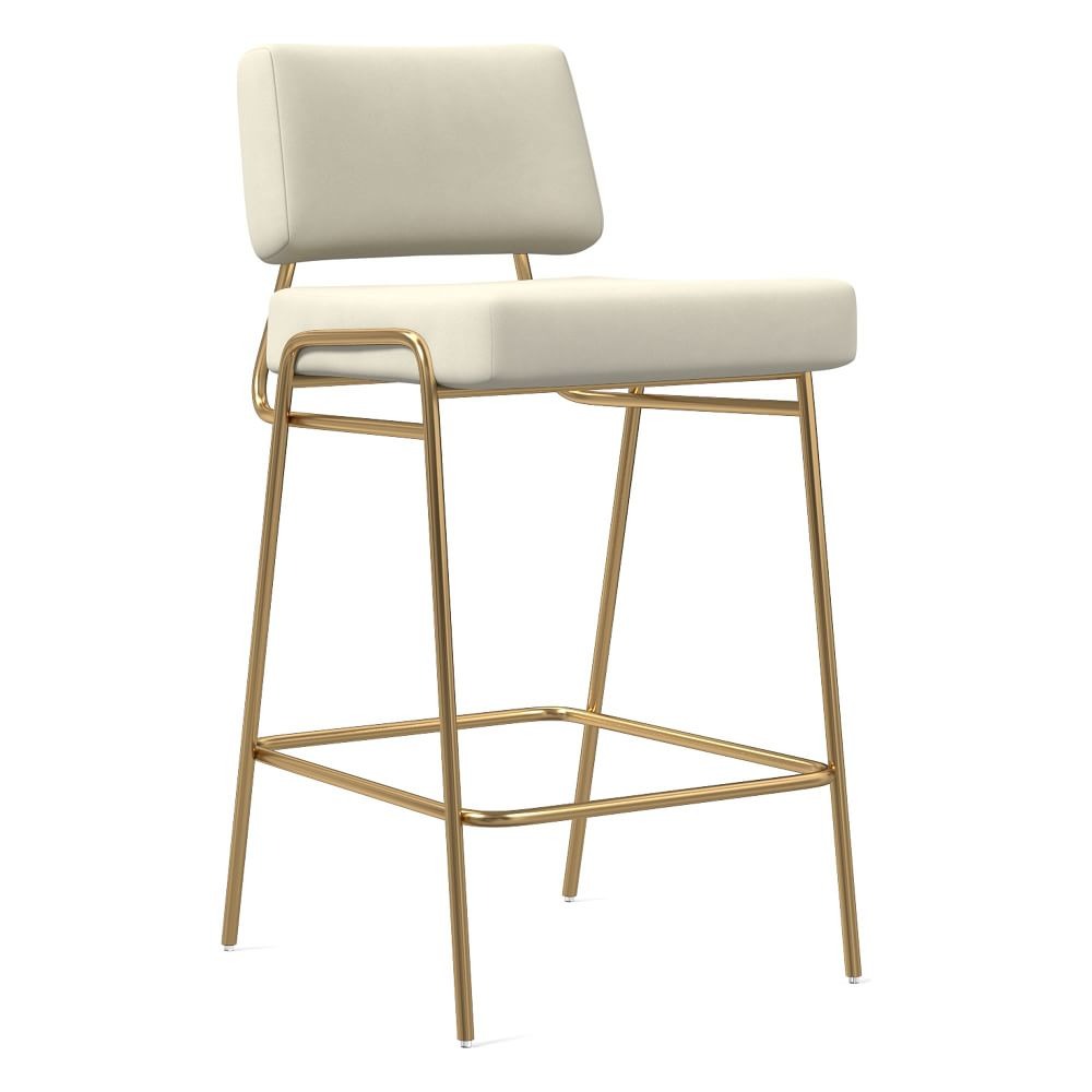 Wire Frame Leather Bar and Counter Stools