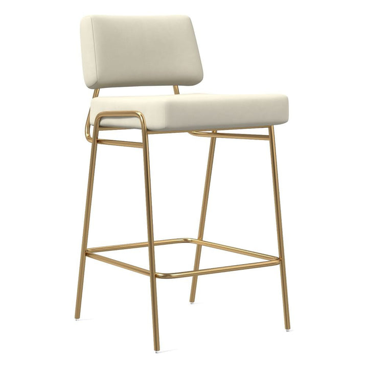 Wire Frame Leather Bar and Counter Stools