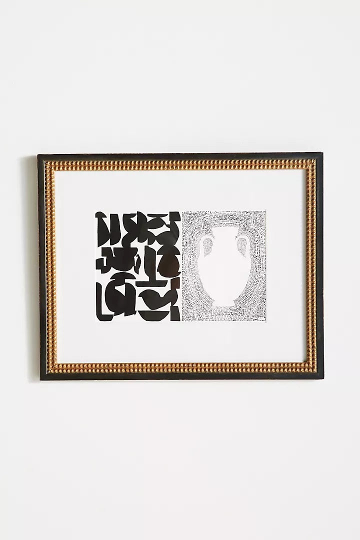 Geometric And Greek Vase Wall Art With Frame