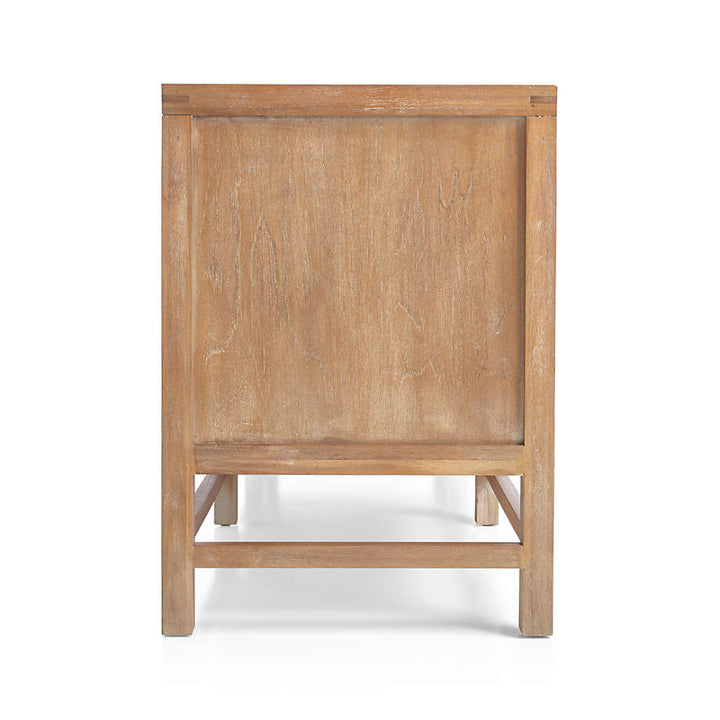 Blake Light Brown Teak and Rattan Media Console