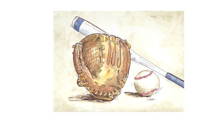 Baseball Gear by Reesa Qualia Painting Print on Wrapped Canvas