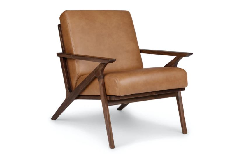 Otio Toscana Tan Walnut Lounge Chair