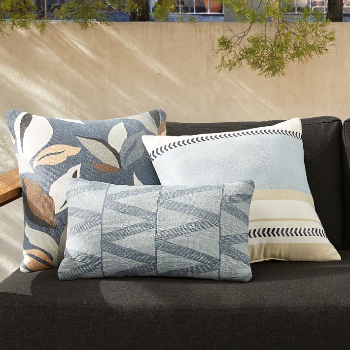 Variegated Block Stripe IndoorOutdoor Pillow No Insert-20"X20"