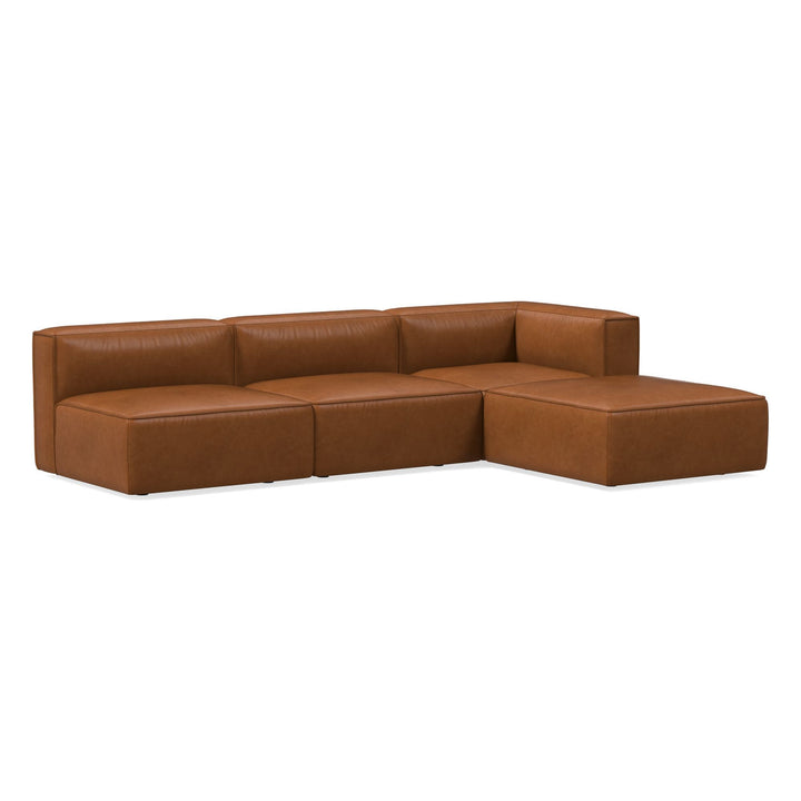 Remi Modular Leather 4 Piece Sectional