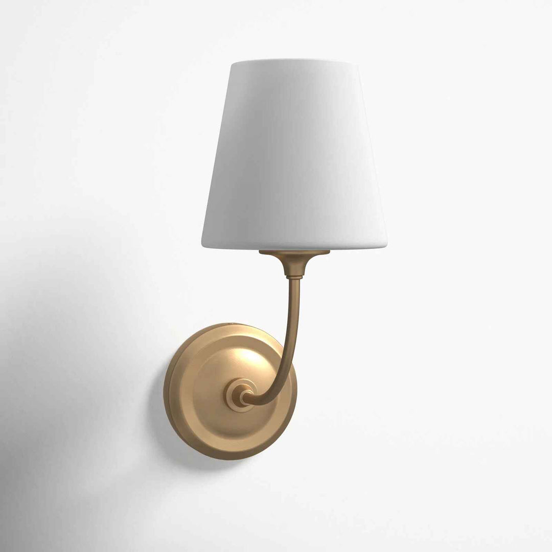 Lane Single Light Glass Steel Dimmable Armed Sconce