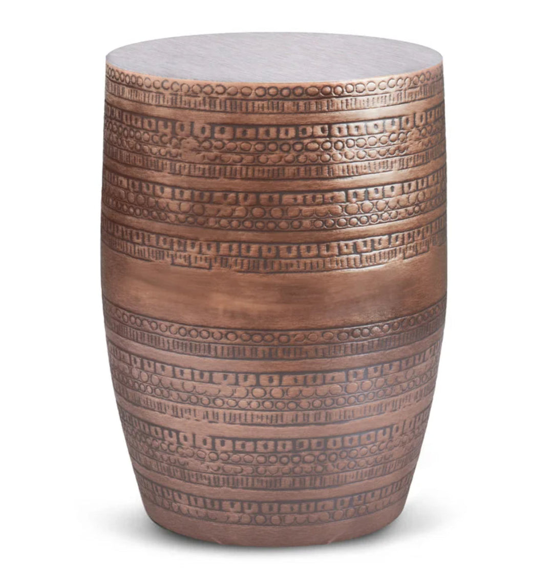 Calveston Iron Drum End Table