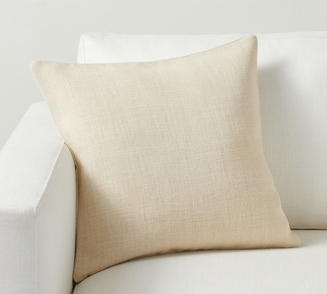 Belgian Linen Pillow Bone No insert 24" x 24"