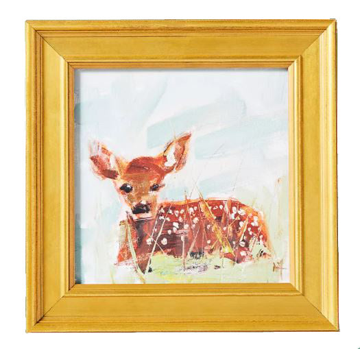 Baby Fawn Wall Art with Frame
