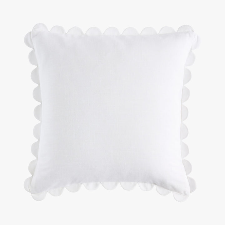 Chambray Scallop Pillow Cover