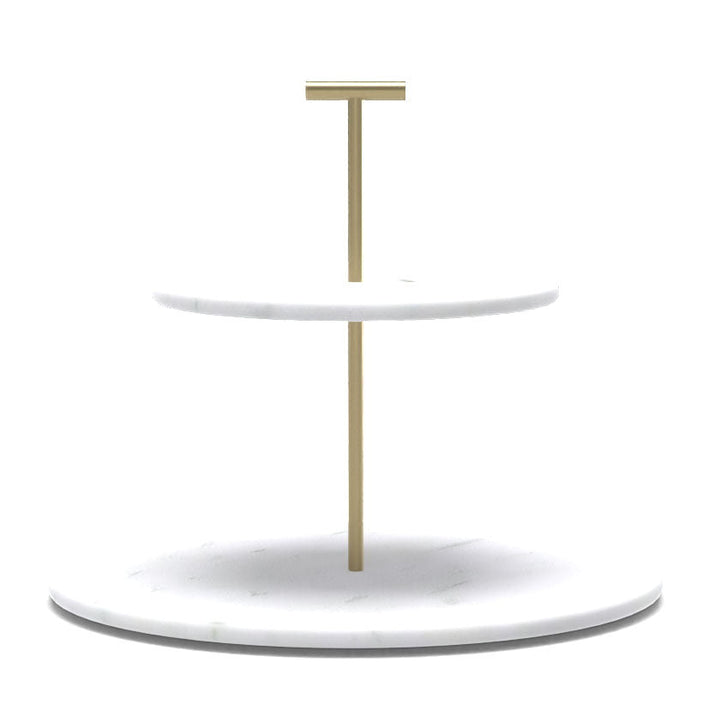 Marble Brass Tier Cake Stand