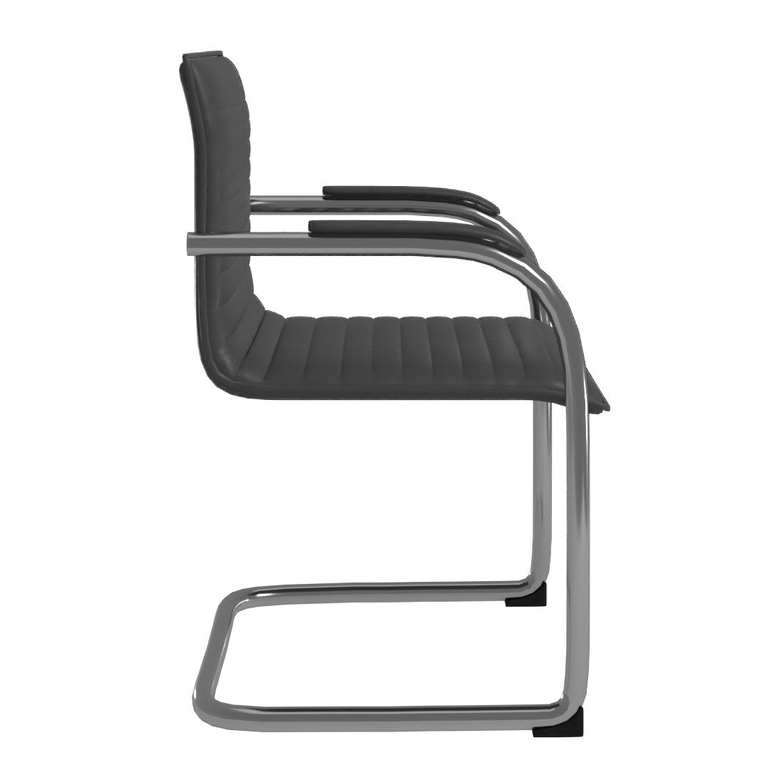 Hathorn Vinyl Guest Chair with Metal Frame