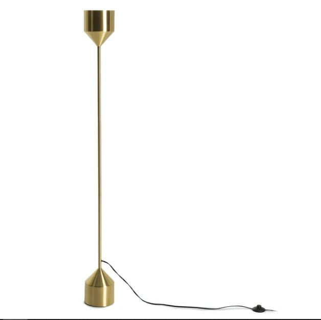 Barbell Brass Floor Lamp