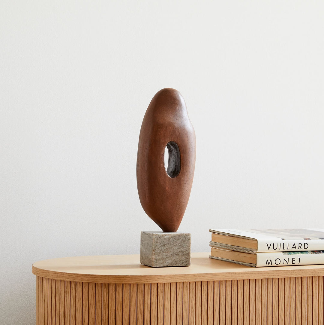 Alba Wood Sculptural Objects Walnut