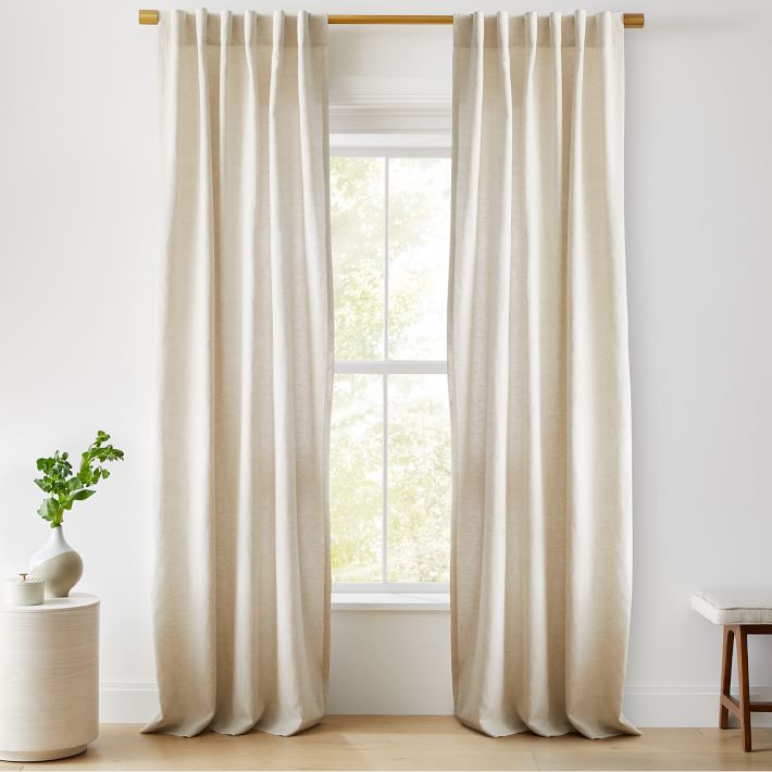 European Flax Linen Curtain-96"