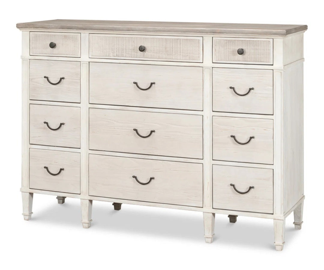 Sarreid Ltd 12 Drawer Solid Wood Dresser
