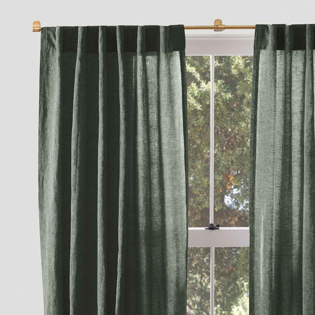 European Flax Linen Melange Curtain-84"