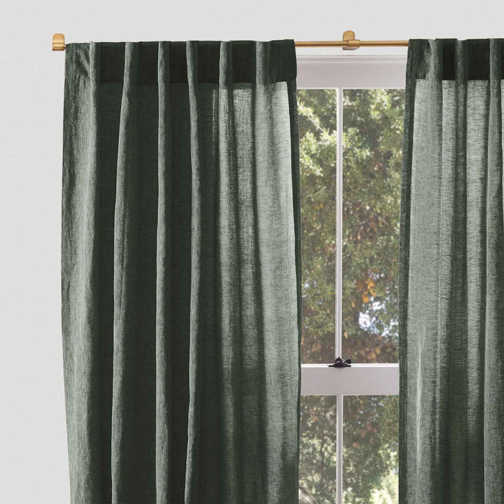 European Flax Linen Melange Curtain-84"