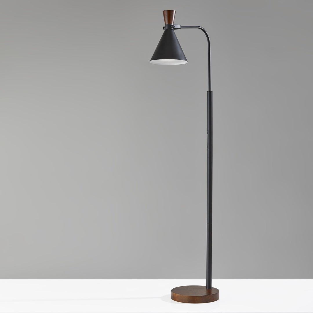 Walnut LED Task Floor Lamp