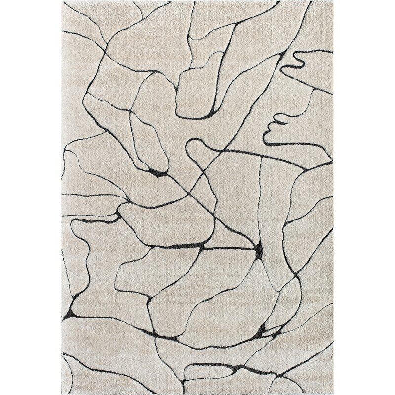 Chevron Ivory Area Rug-8'2"x10'