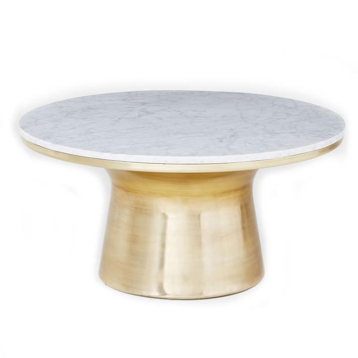 Marble Topped Pedestal Coffee Table