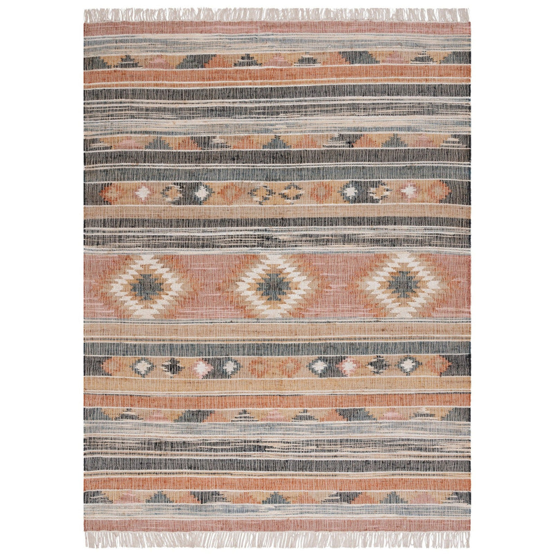 Brooke Flatweave Blue Rust Rug