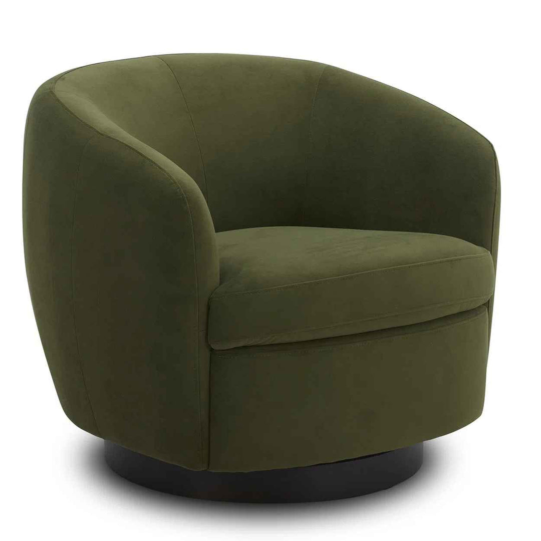 Marcy Upholstered Swivel Barrel Chair