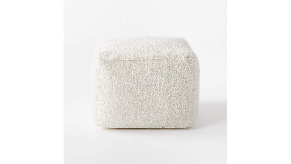 Boucle Ivory Pouf