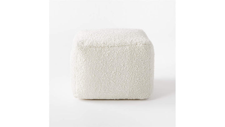 Boucle Ivory Pouf